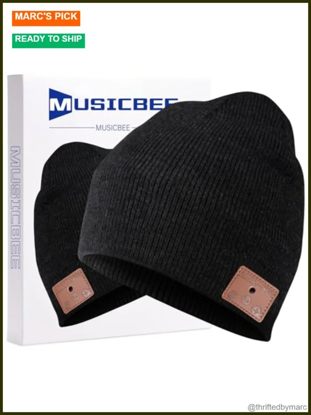 Bluetooth Beanie Cap Wireless Knit Winter Hat with Mic Stereo Speakers